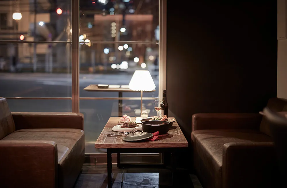Sofa seats by the window