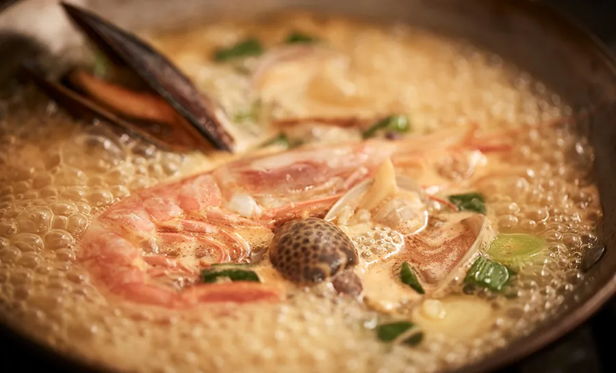Paella being cooked